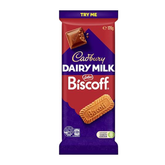 Cadbury Dairy Milk Biscoff Chocolate Block 170g