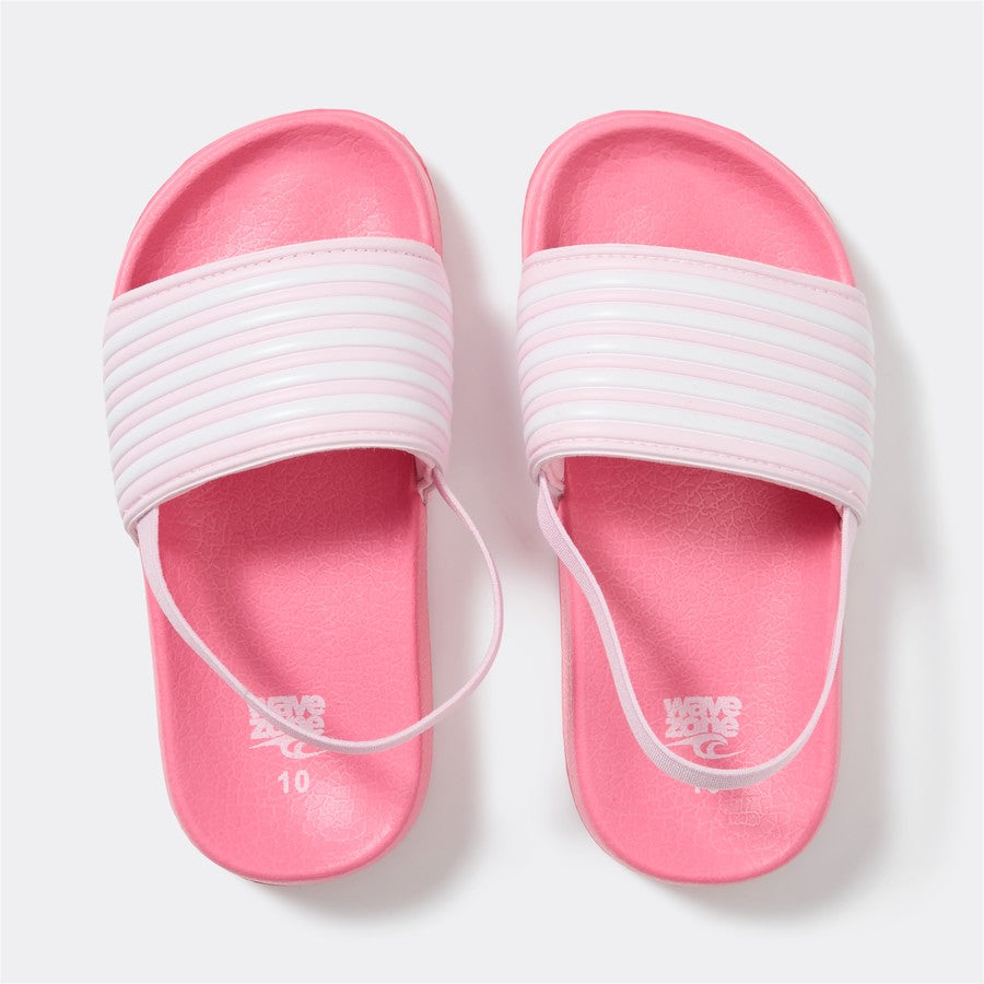 Wave Zone Kids Stripe Slides - Pink