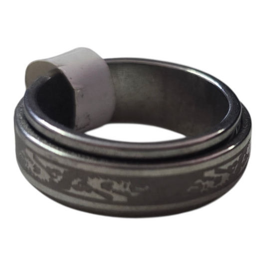 Silver Dragon Spinner Fidget Ring