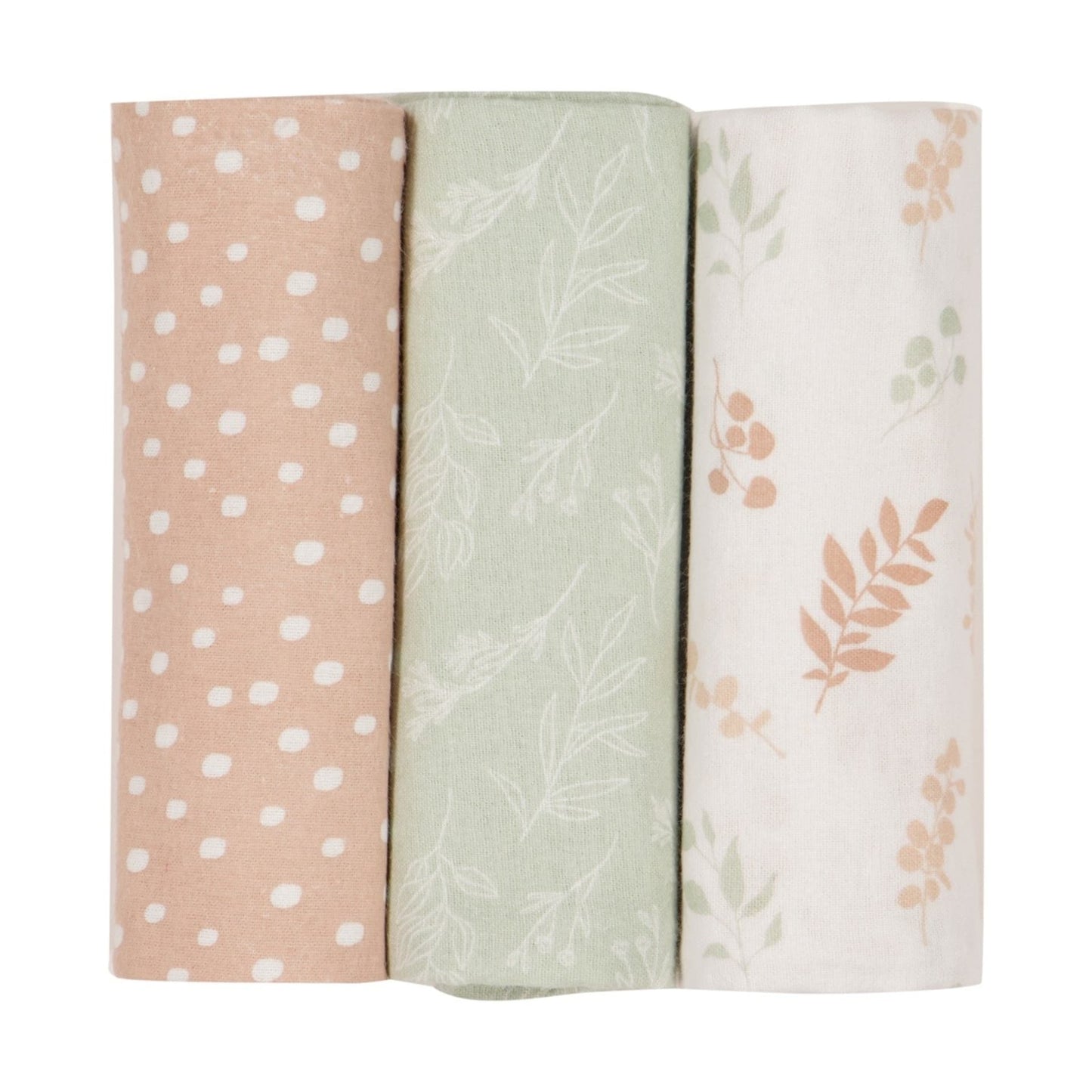 3 Pack Flannelette Wraps - Autumn