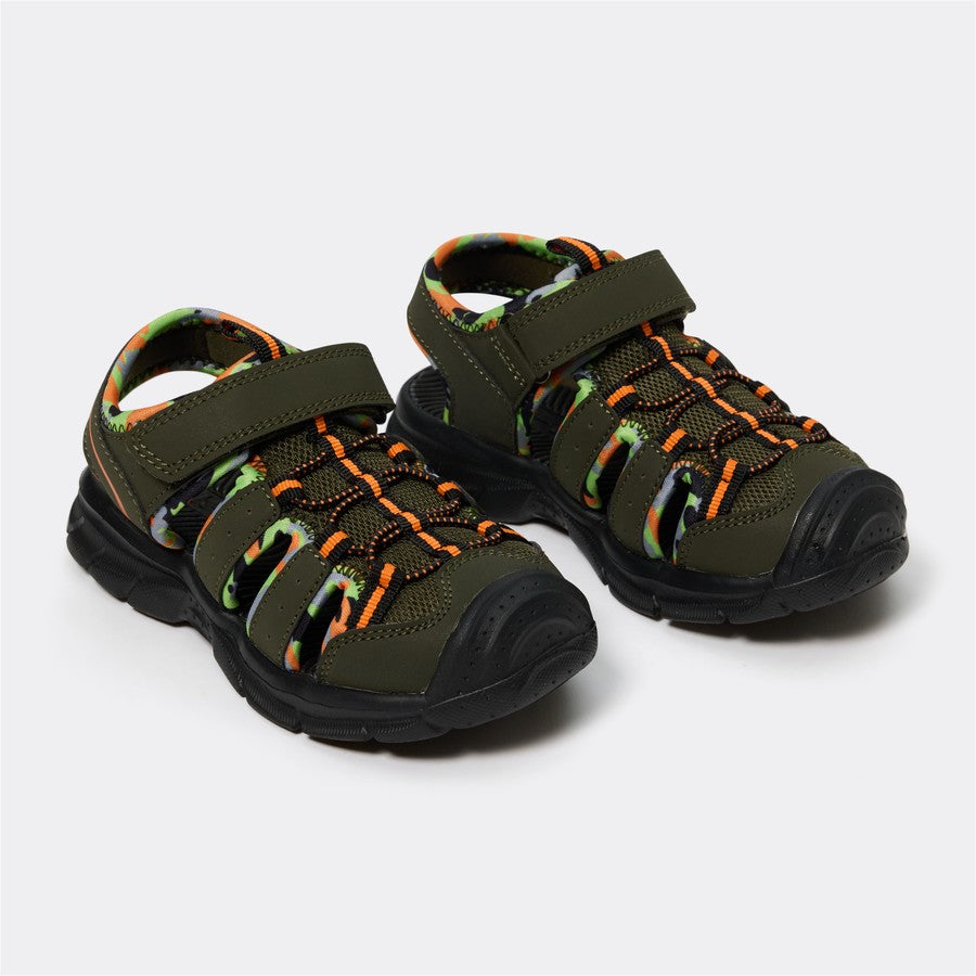 K-D Kids Cage Sandals Khaki