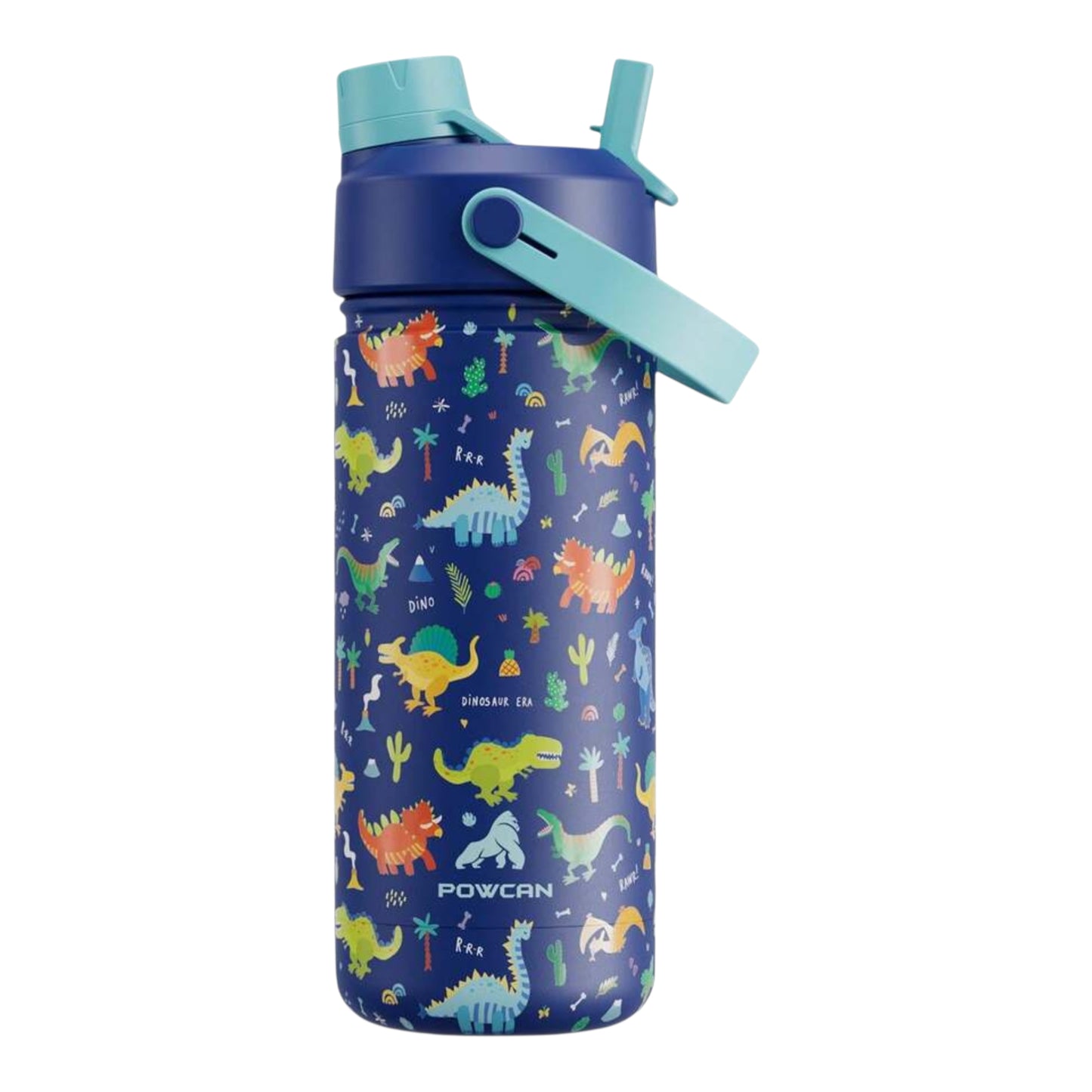 Powcan 18oz Insulated Water Bottle With 2-In-1 Straw Lid, 24 Hours Cold Retention, Leak-Proof, Stainless Steel Double Wall, Suitable For Sports, Fitness, Travel And School