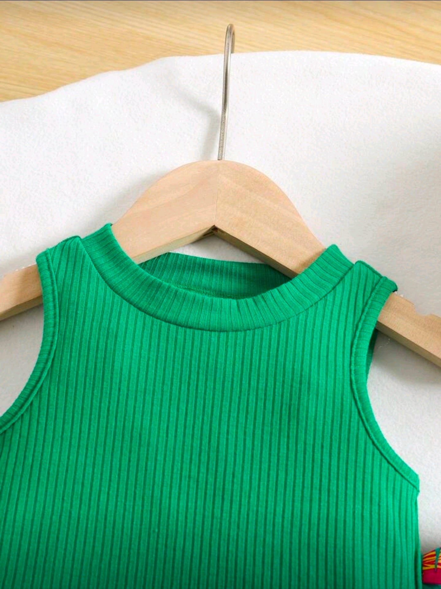 Travachic KIDS Baby Girls' Cute Floral Print Knit Camisole And Long Pants Set For Summer