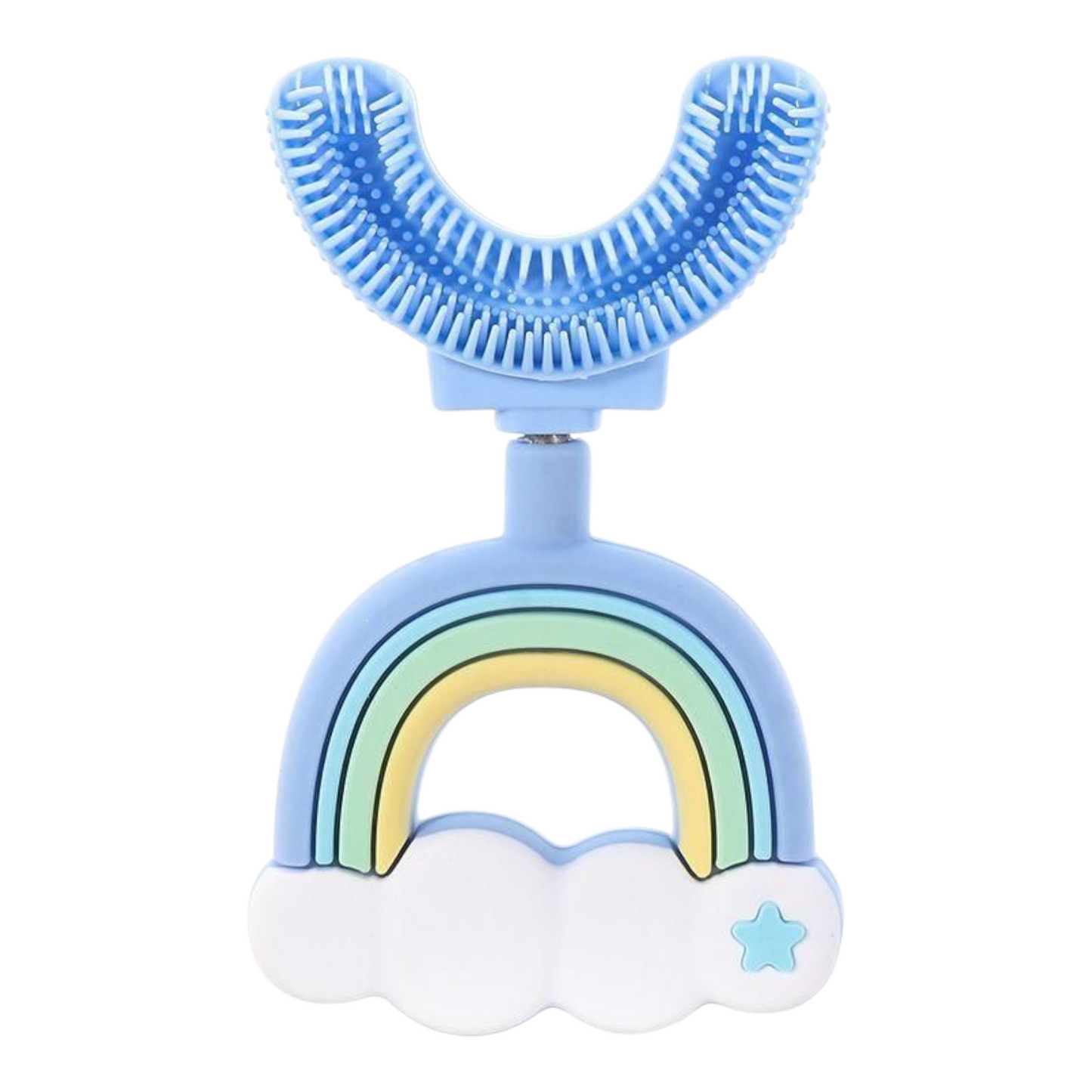Sensory Rainbow Toothbrush Tool for Kids with Replacement Head Suction Base