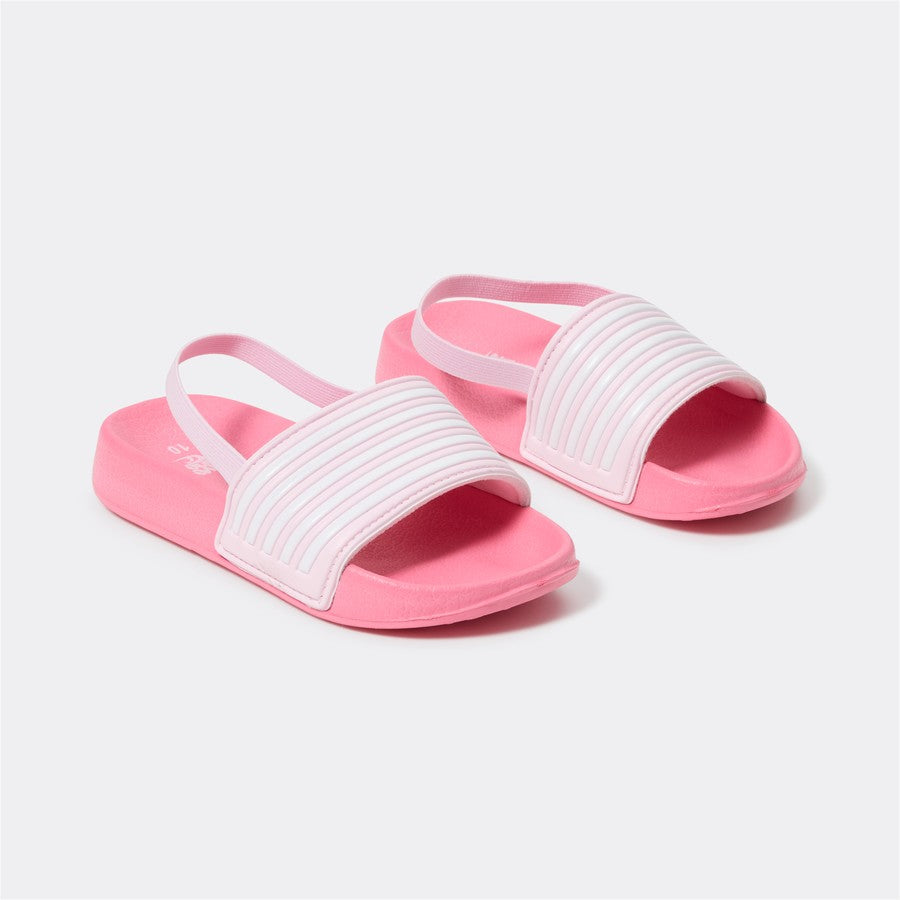 Wave Zone Kids Stripe Slides - Pink