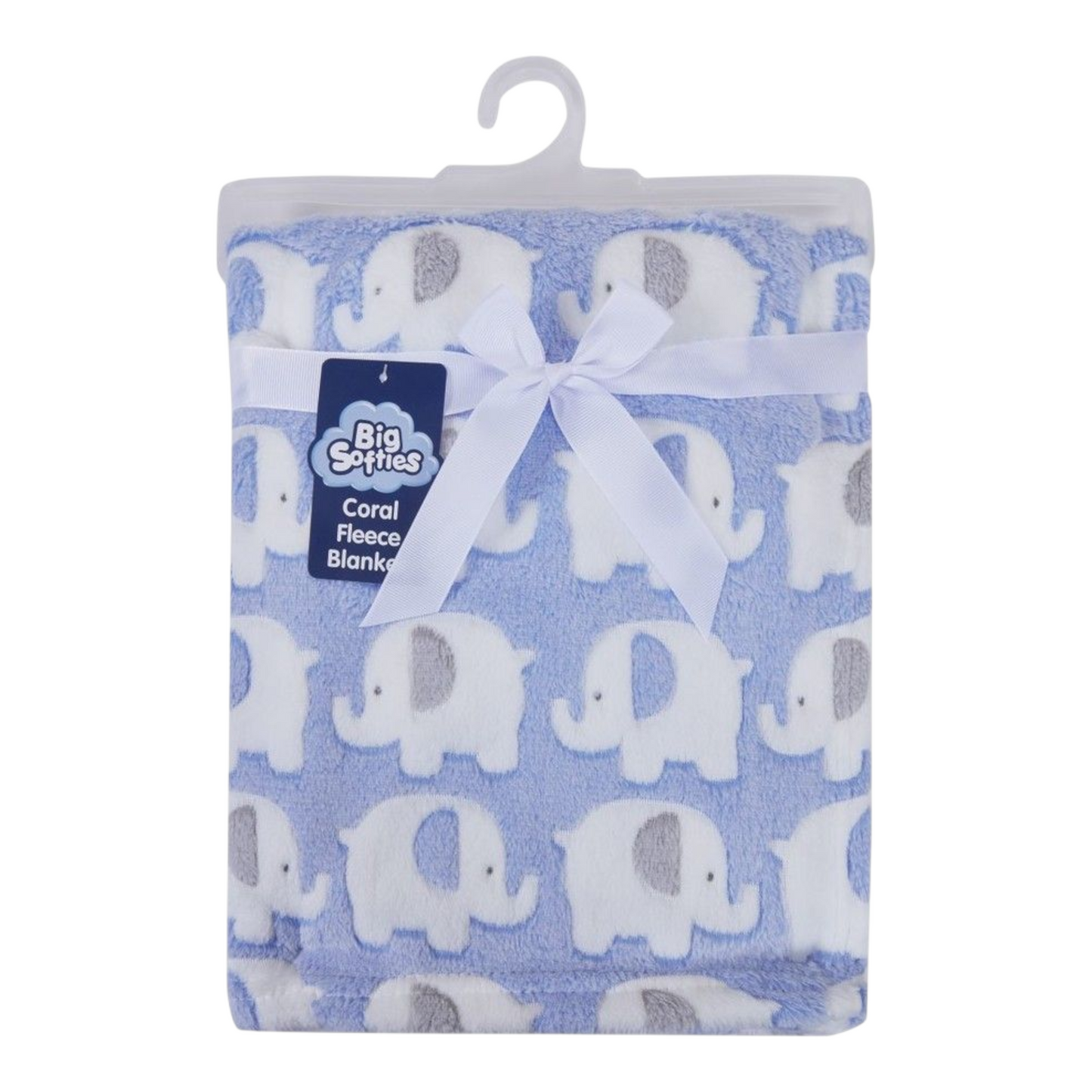 Big Softies Coral Fleece - Blue Elephant