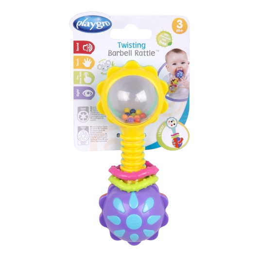 Playgro Twisting Barbell Rattle Refresh