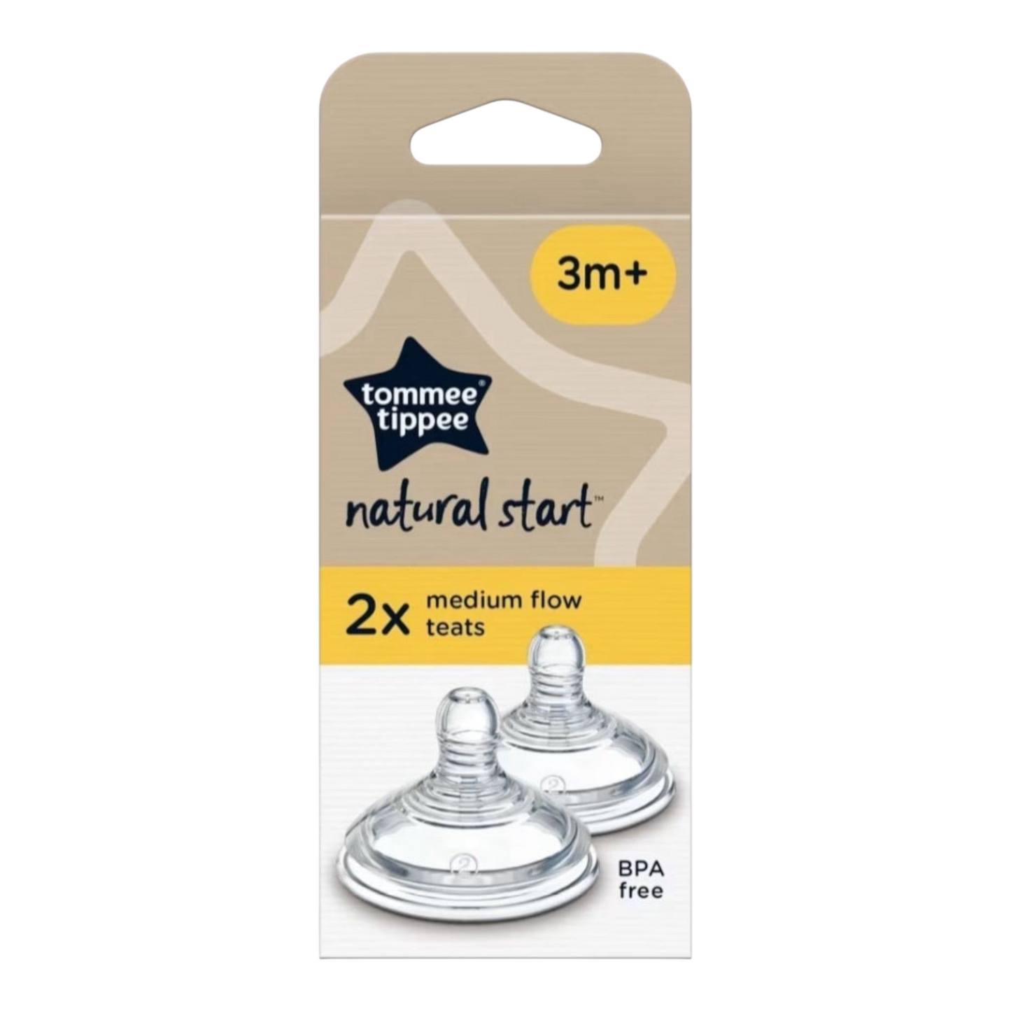 2 Pack Tommee Tippee Teats 3m+
