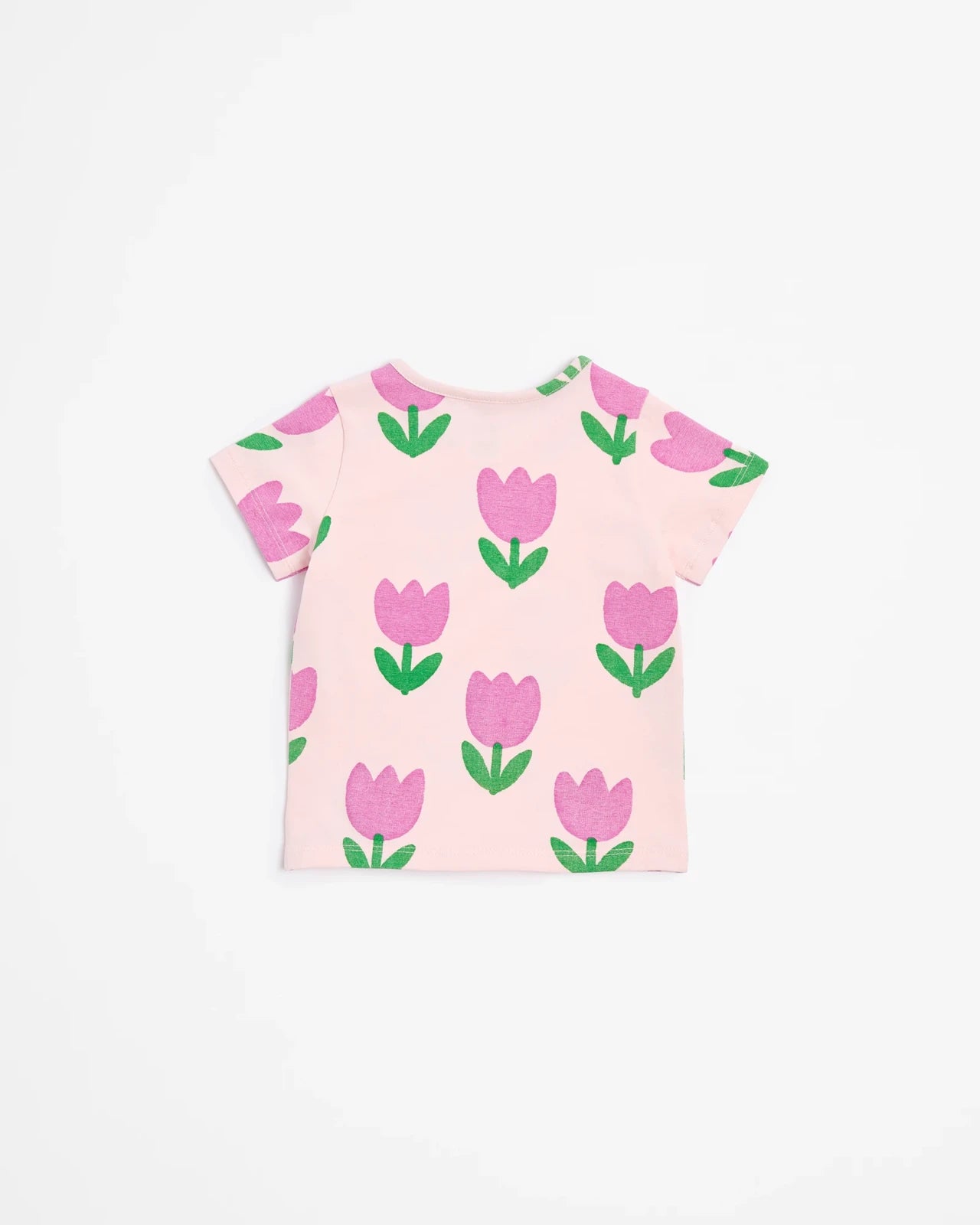 Baby Organic Cotton T-shirt - Tulips -(size 3-6M)