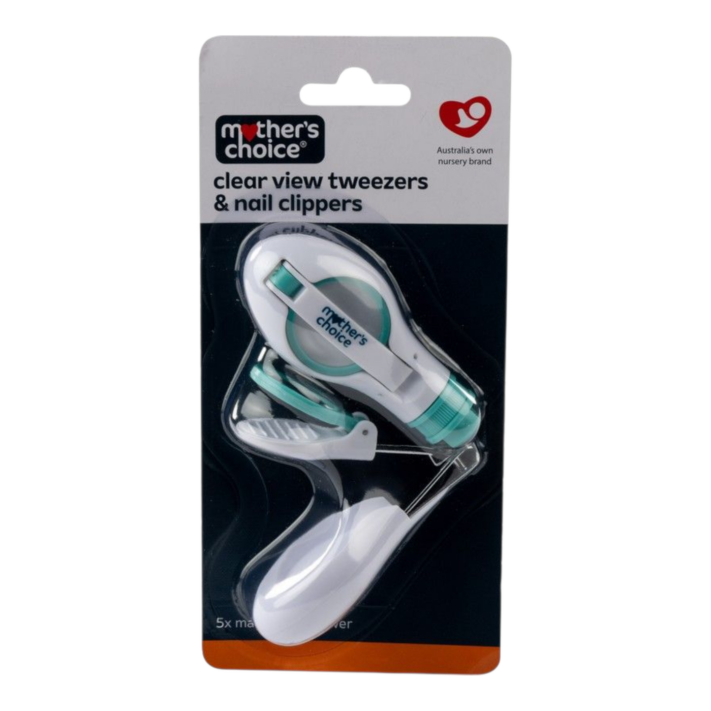 Mother's Choice Clear View Tweezer & Nail Clipper Combo