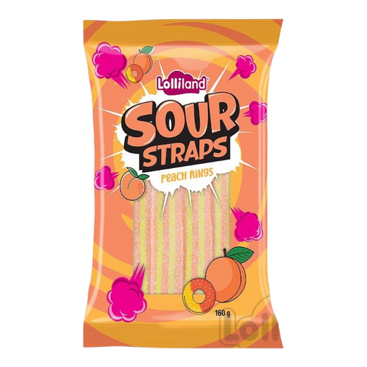 Sour Straps Peach Rings 160G