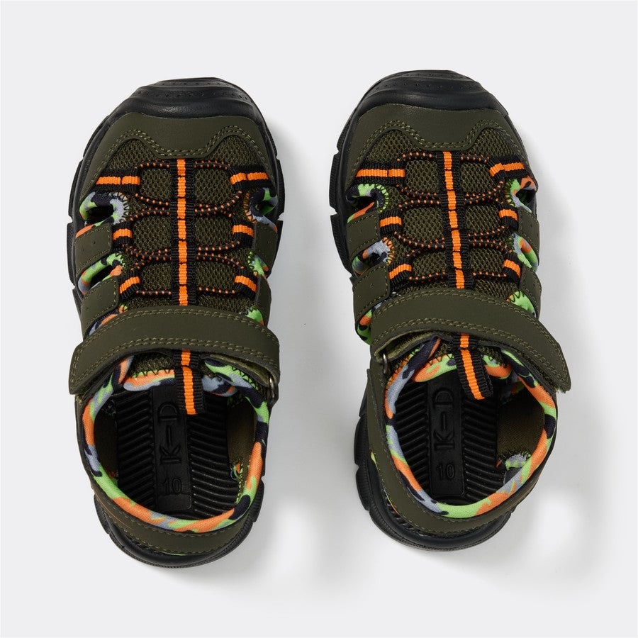 K-D Kids Cage Sandals Khaki