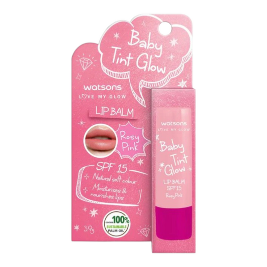 Watsons Baby Tint Glow Rosy Pink Lip Balm SPF15 3.9 g