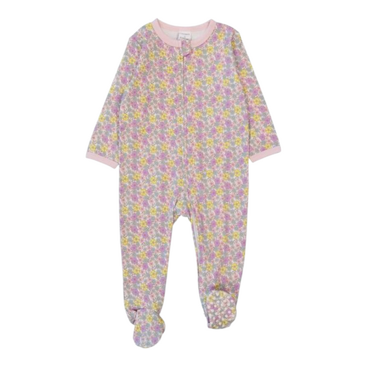 Baby Cotton 2-Way Zip Romper -(size 6-12M)
