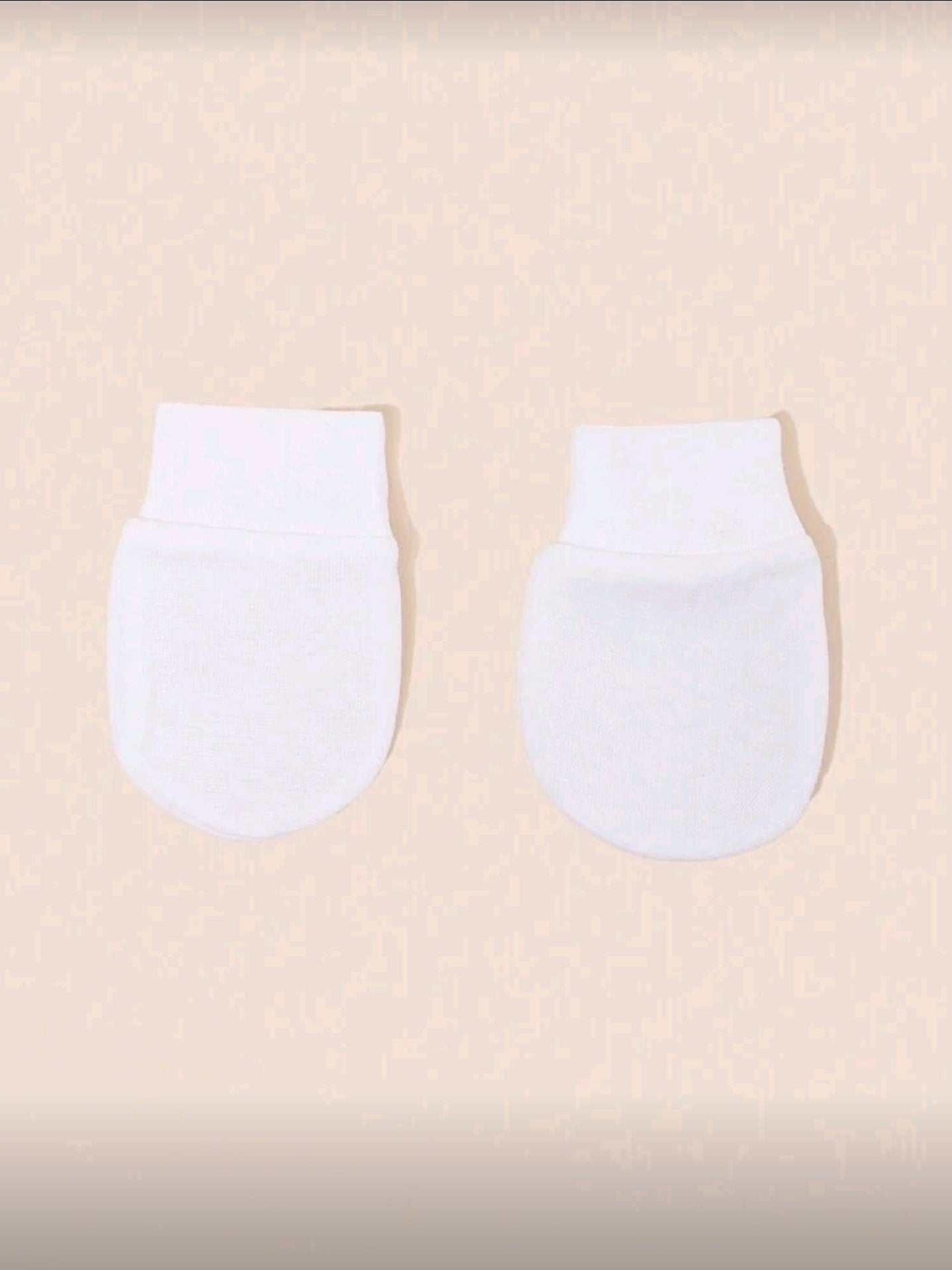 6 Pairs Of All-White Infant Anti-Scratch Mittens, Newborn Protective Gloves For Daily Wear
