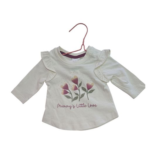 Mummy's little love top -(size NB)