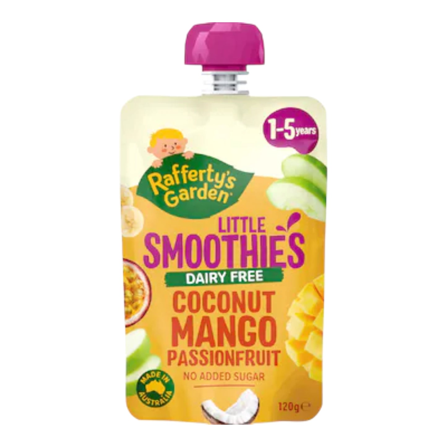 Rafferty's Garden Little Smoothies Baby Food Coconut Mango Passionfruit 120g