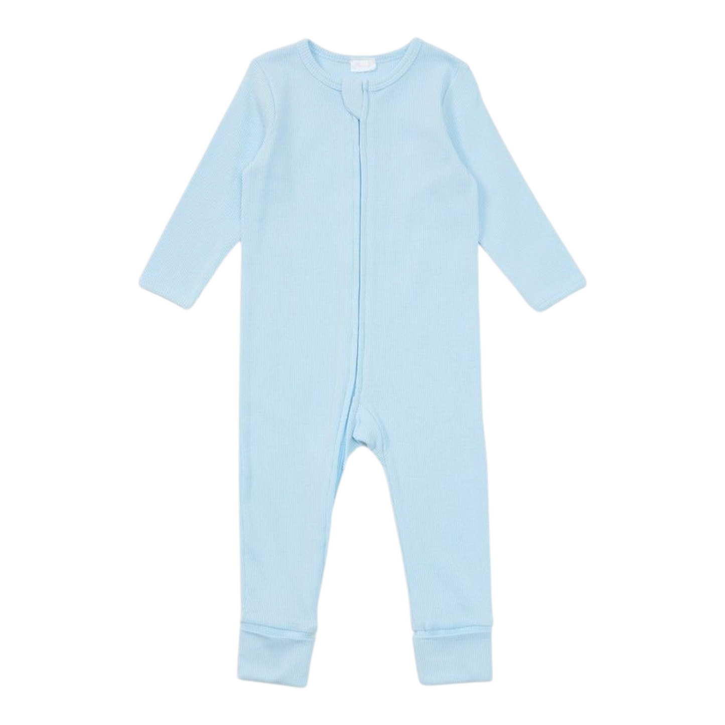 Dymples Baby Organic Rib Coverall - Light Blue -(size NB)