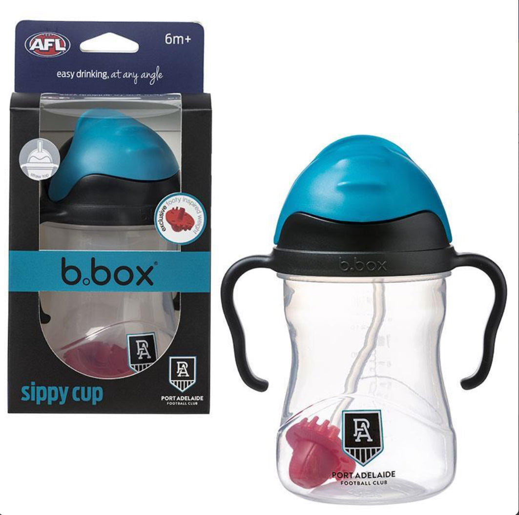 B.Box Sippy Cup AFL Port Adelaide 240ml