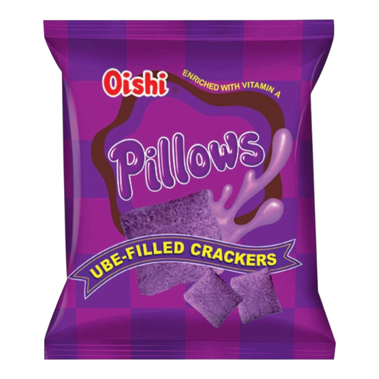 Oishi Pillows Ube (Taro) Filled Crackers 38g