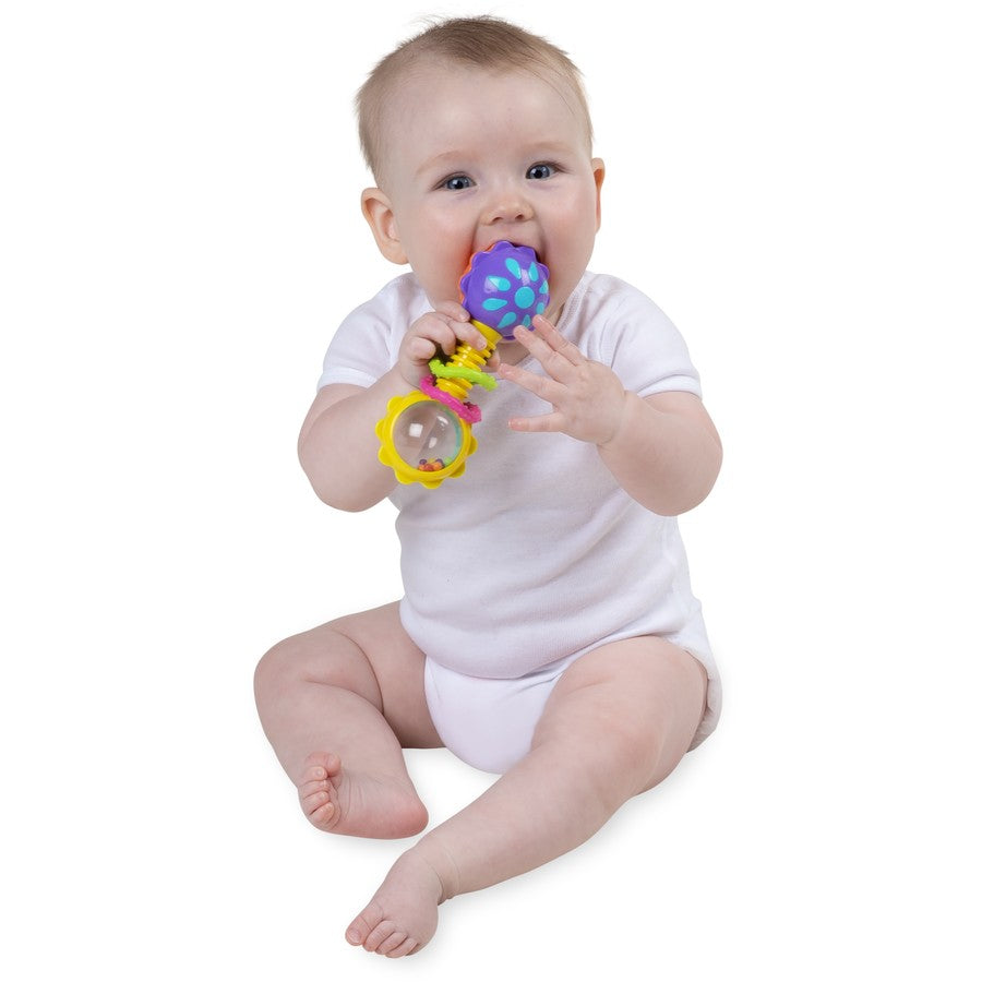 Playgro Twisting Barbell Rattle Refresh