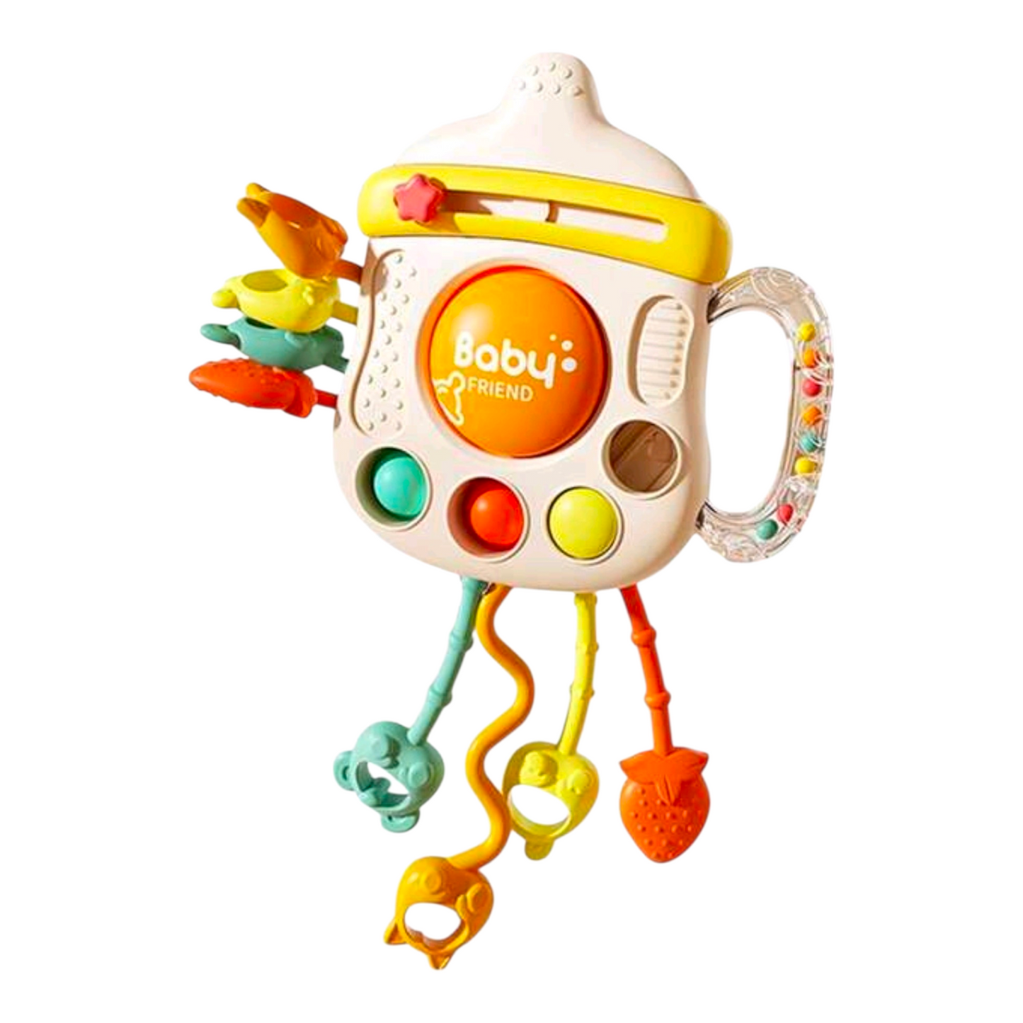 1pc Baby Teething Rattle Bottle, Infant Developmental Teether Toys, Unisex Newborn Gift (Random Color)