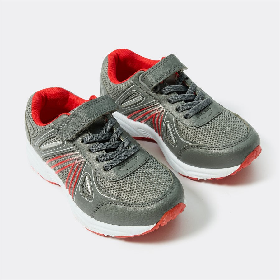 Circuit Kids Shoes - Grey & Red