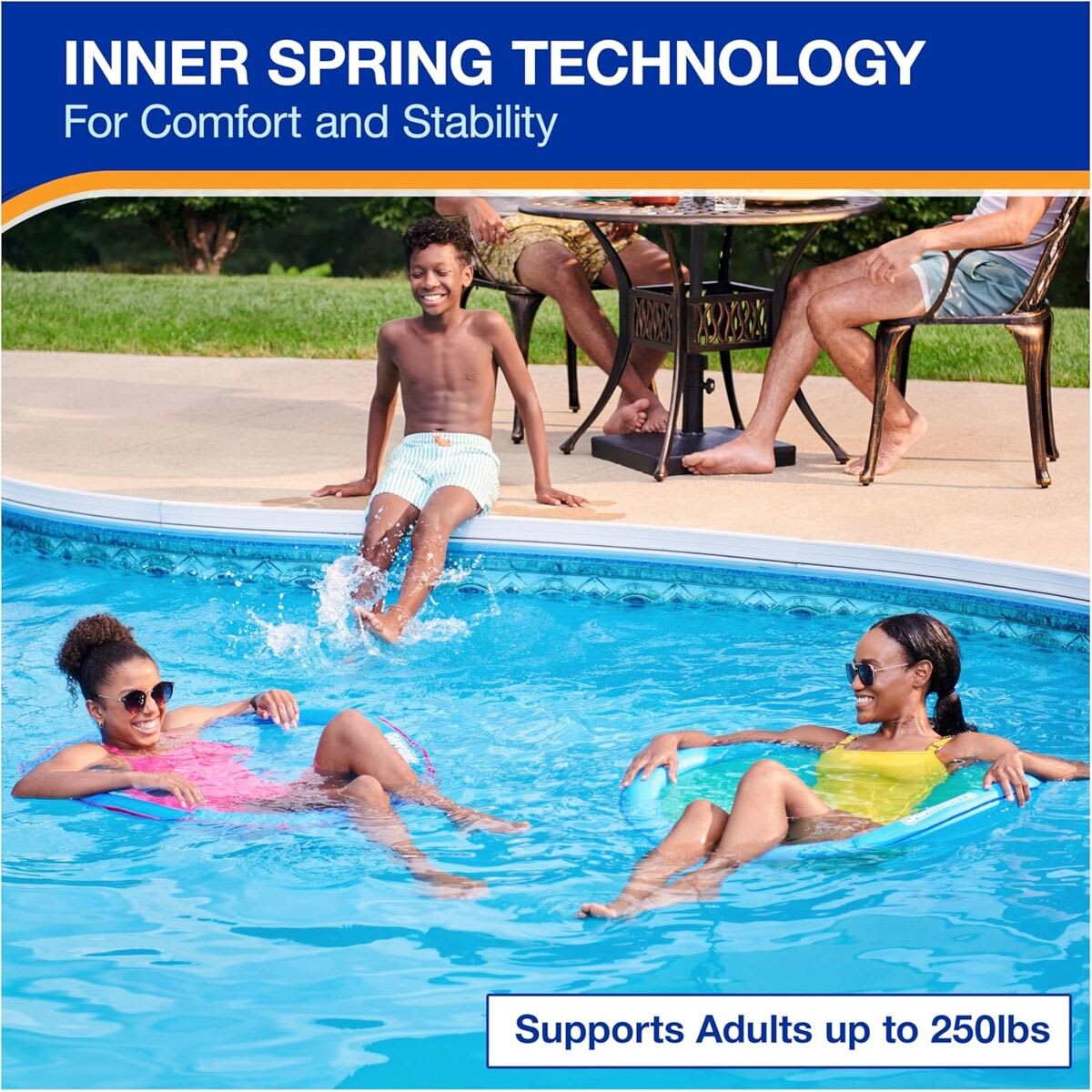 Swimways Premium Spring Float Papasan - Sky Blue