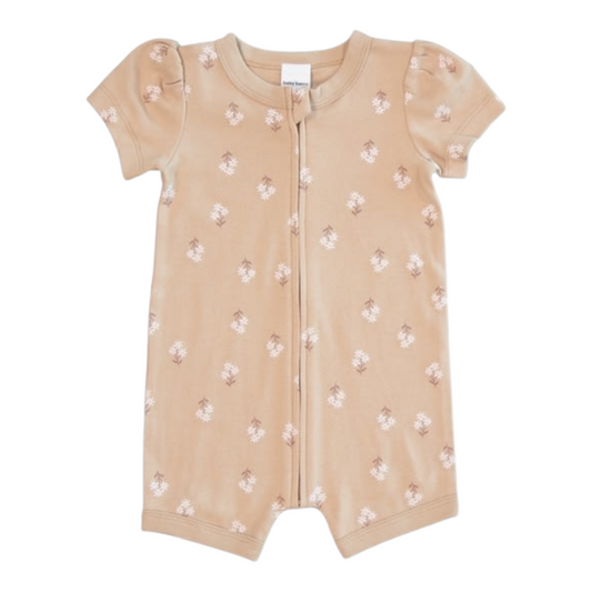 Baby Short Sleeve Zip Romper