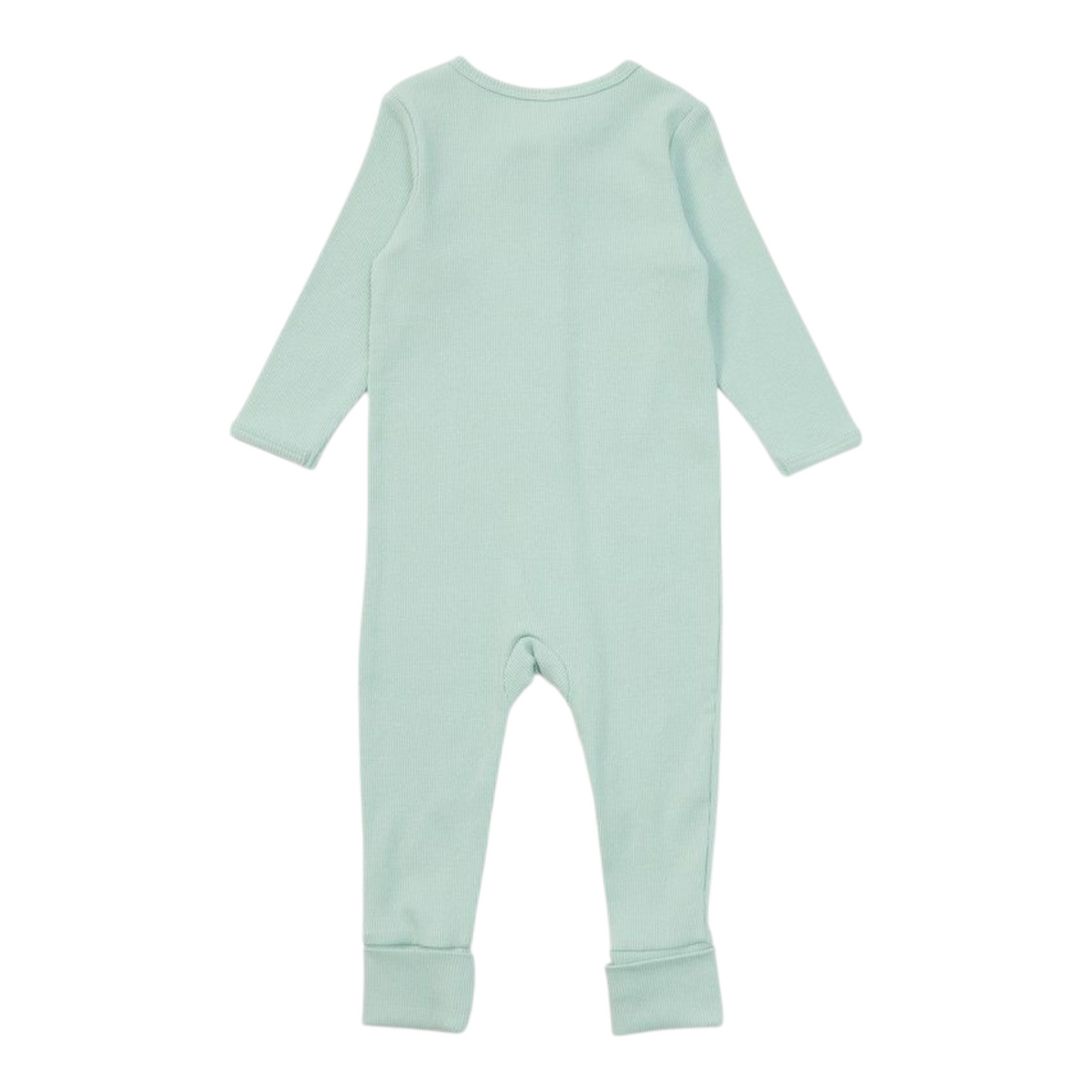 Dymples Baby Organic Rib Coverall - Light Green -(size NB)