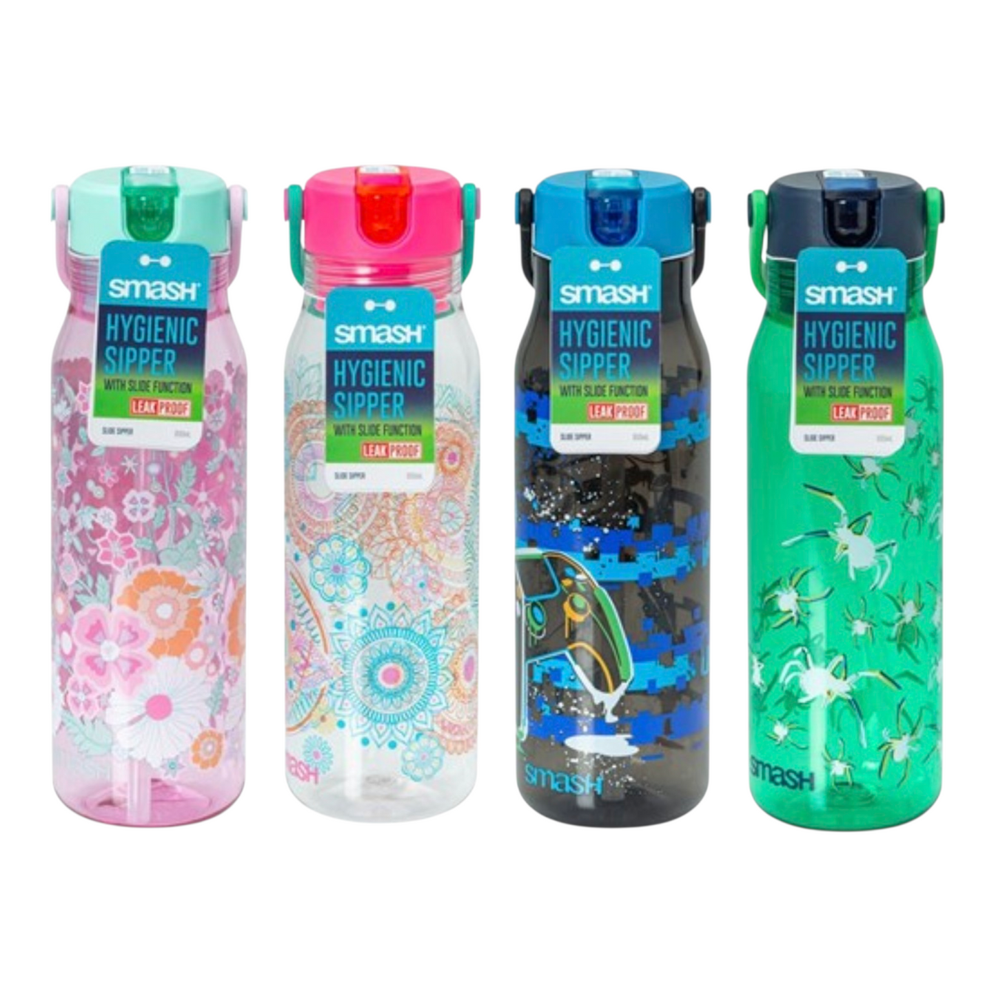 Smash hygienic sipper with slide function 800ml- assorted*