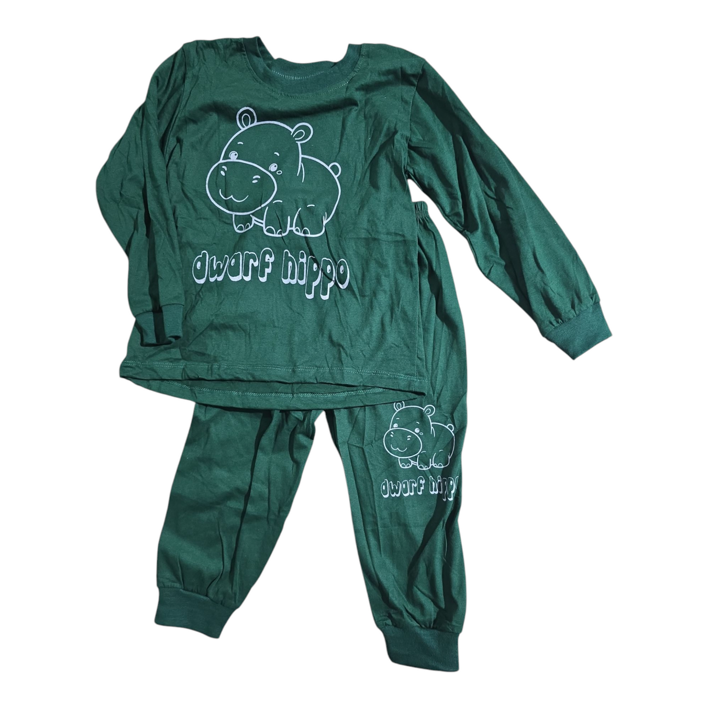 Long green pj hipo -(size M)