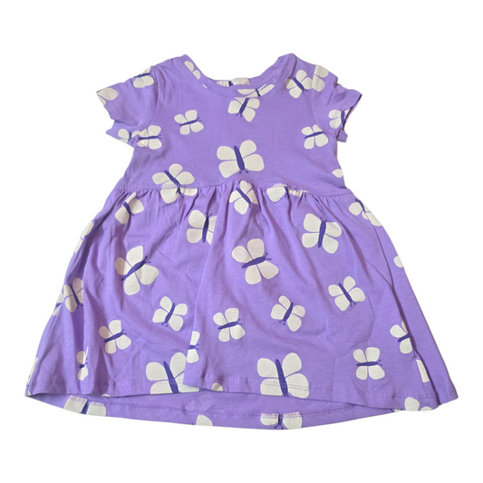 Purple Butterfly Dress -(size 1-2Y)