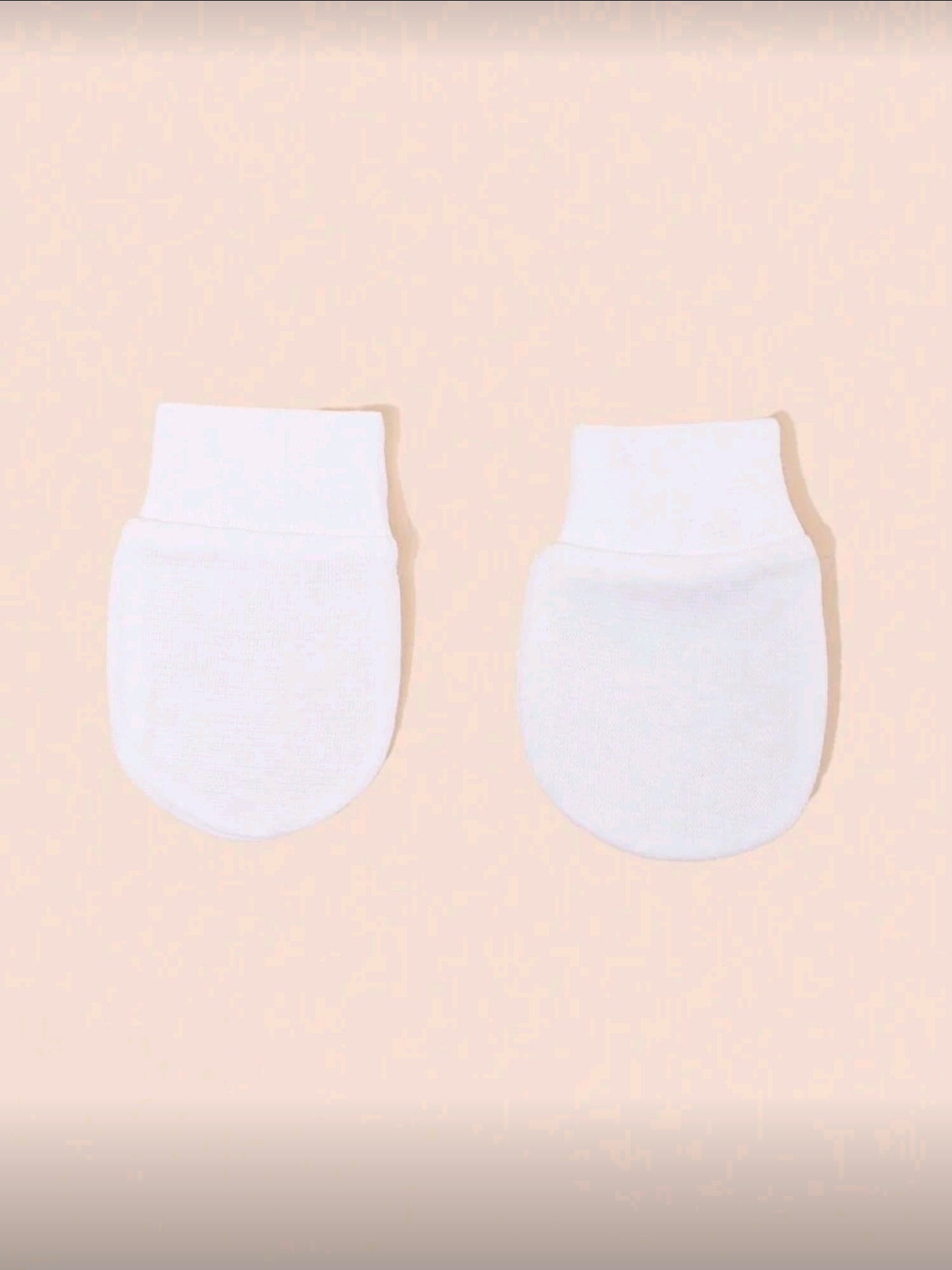6 Pairs Of All-White Infant Anti-Scratch Mittens, Newborn Protective Gloves For Daily Wear