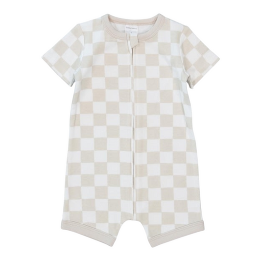 Baby Short Sleeve Zip Romper
