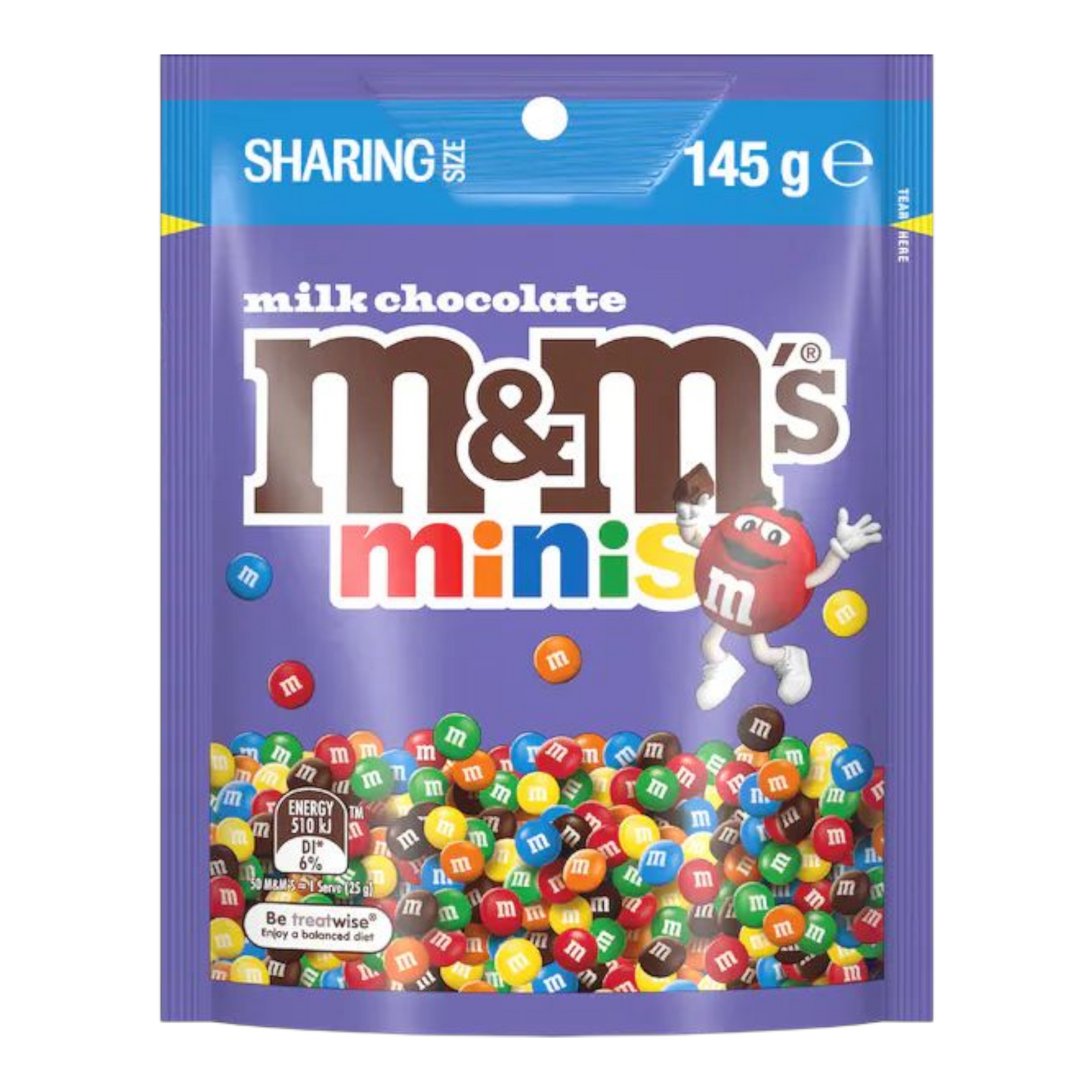 M&M's Minis Milk Chocolate Snack & Share Bag 145g