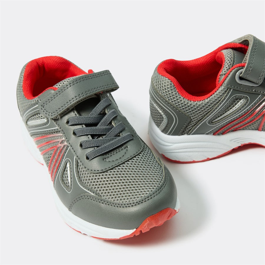 Circuit Kids Shoes - Grey & Red