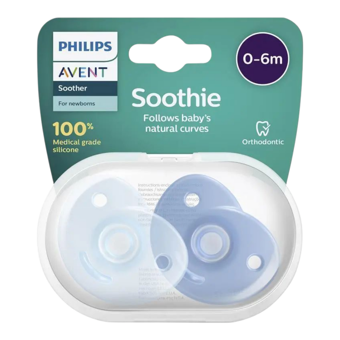 Avent Soothie Blue 0-6 Months 2 Pack