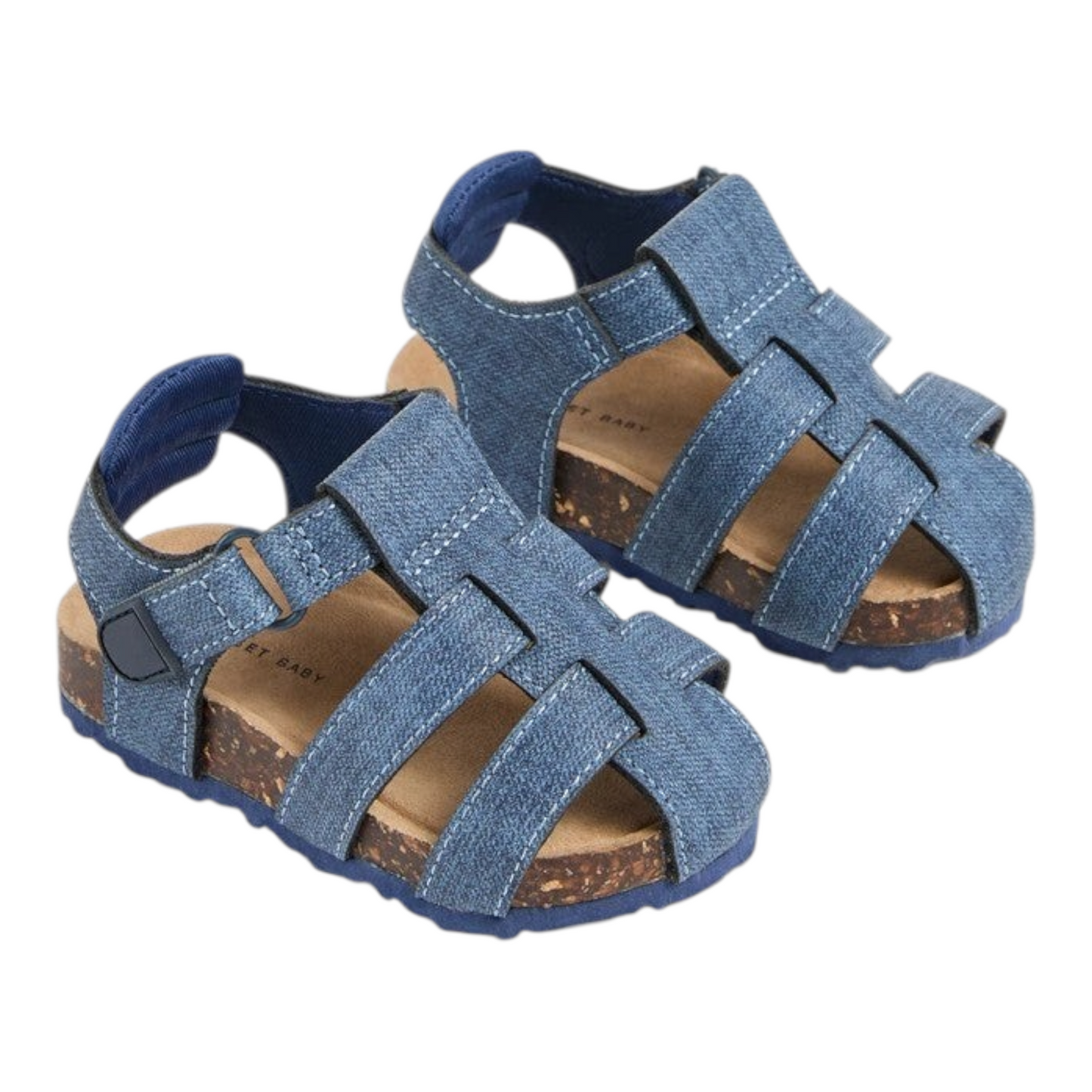 Baby Boy First Walker Caged Moulded Cork Sandal