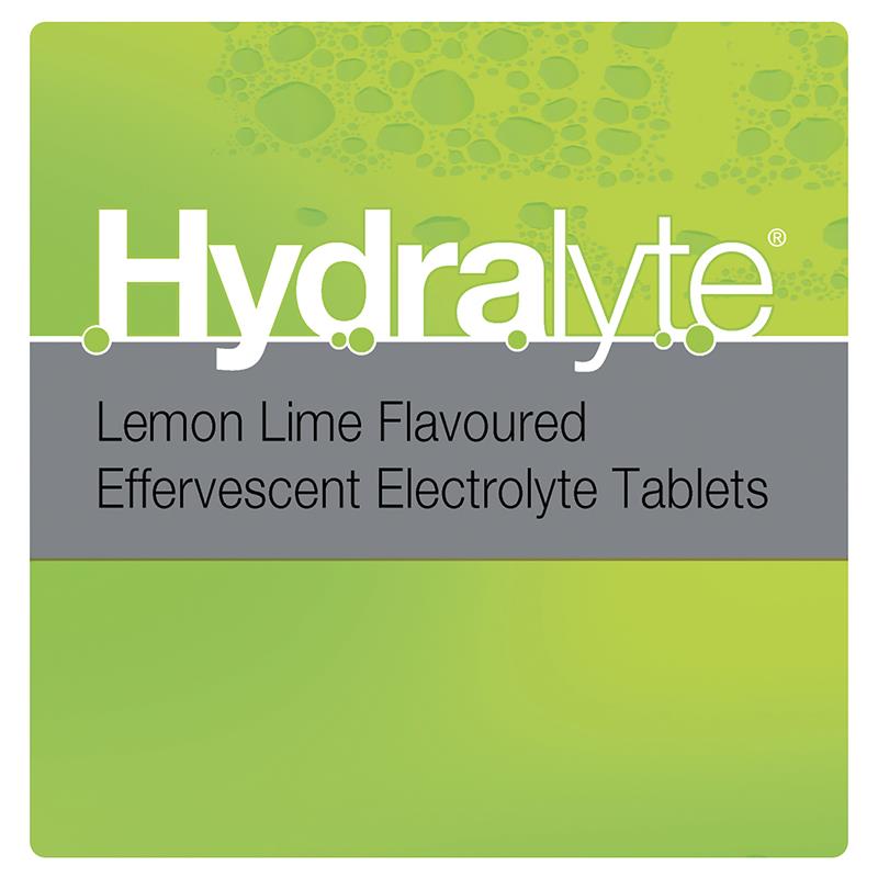 Hydralyte Effervescent Lemon Lime Electolyte Tablets 20 Pack