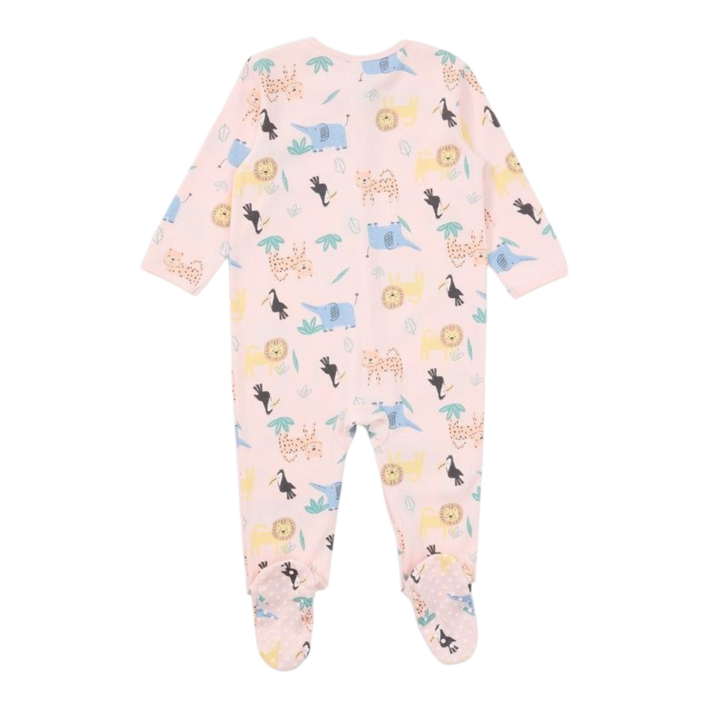 Dymples Baby Organic Cotton Print Coverall - Blue -(size 3-6M)
