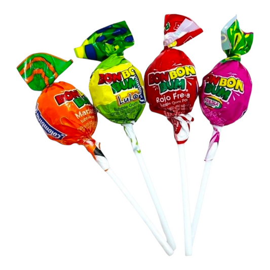 Bon Bon Bum Bubble Gum Lollipops